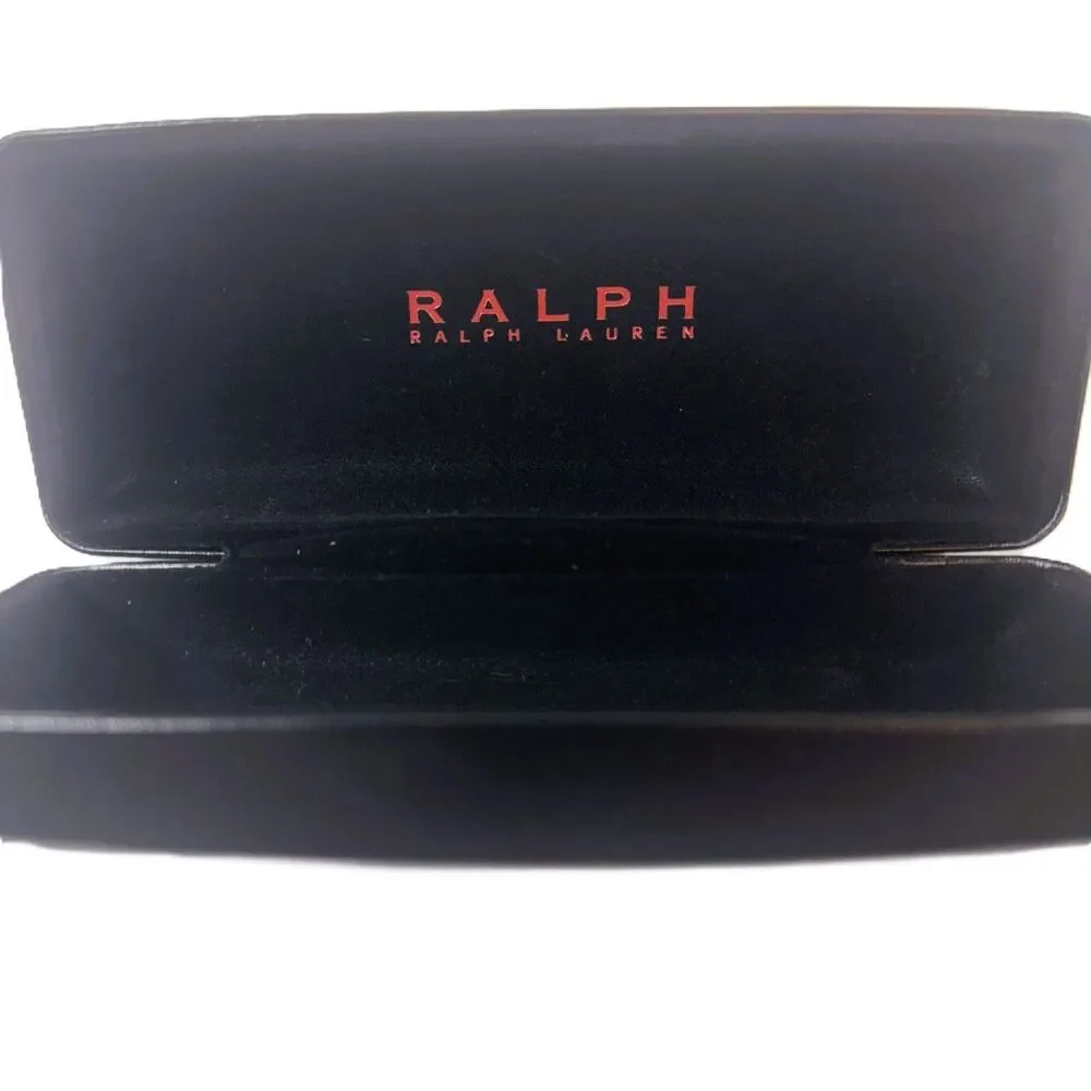 VTG Ralph Lauren Black Rectangular Hard Sided‎ Clamshell Glasses Sunglasses Case